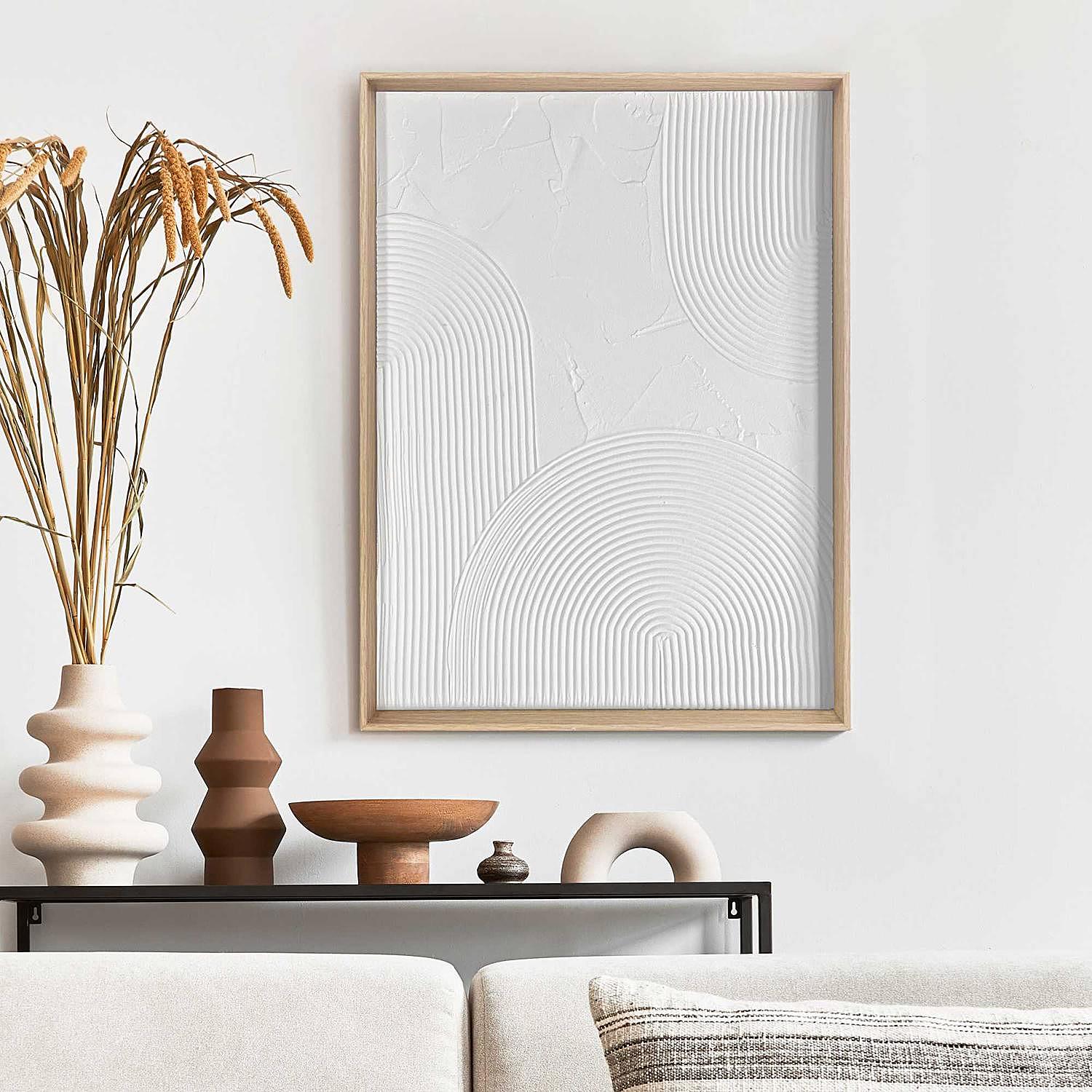 Thin Comb Wandbild Weiß 30 x 40 cm 2