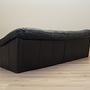 3-seater sofa leather black 1960s 4