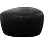 Pouf in pelle Bermuda Sienna Nero 3
