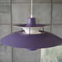 Vintage Pendant Lamp Metal Purple 1970s 1