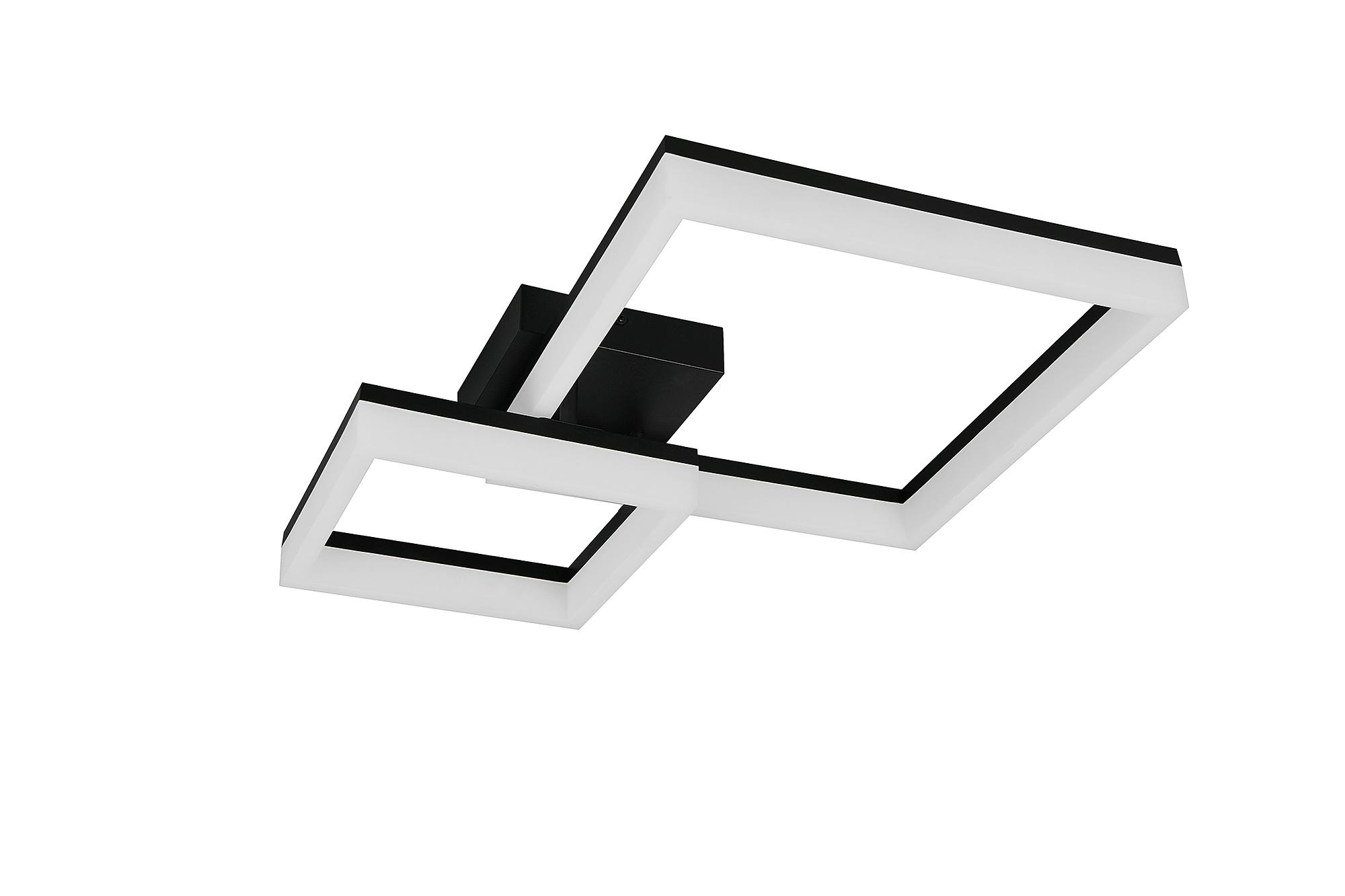 Camino LED Ceiling Light with 2 Squares Black 4