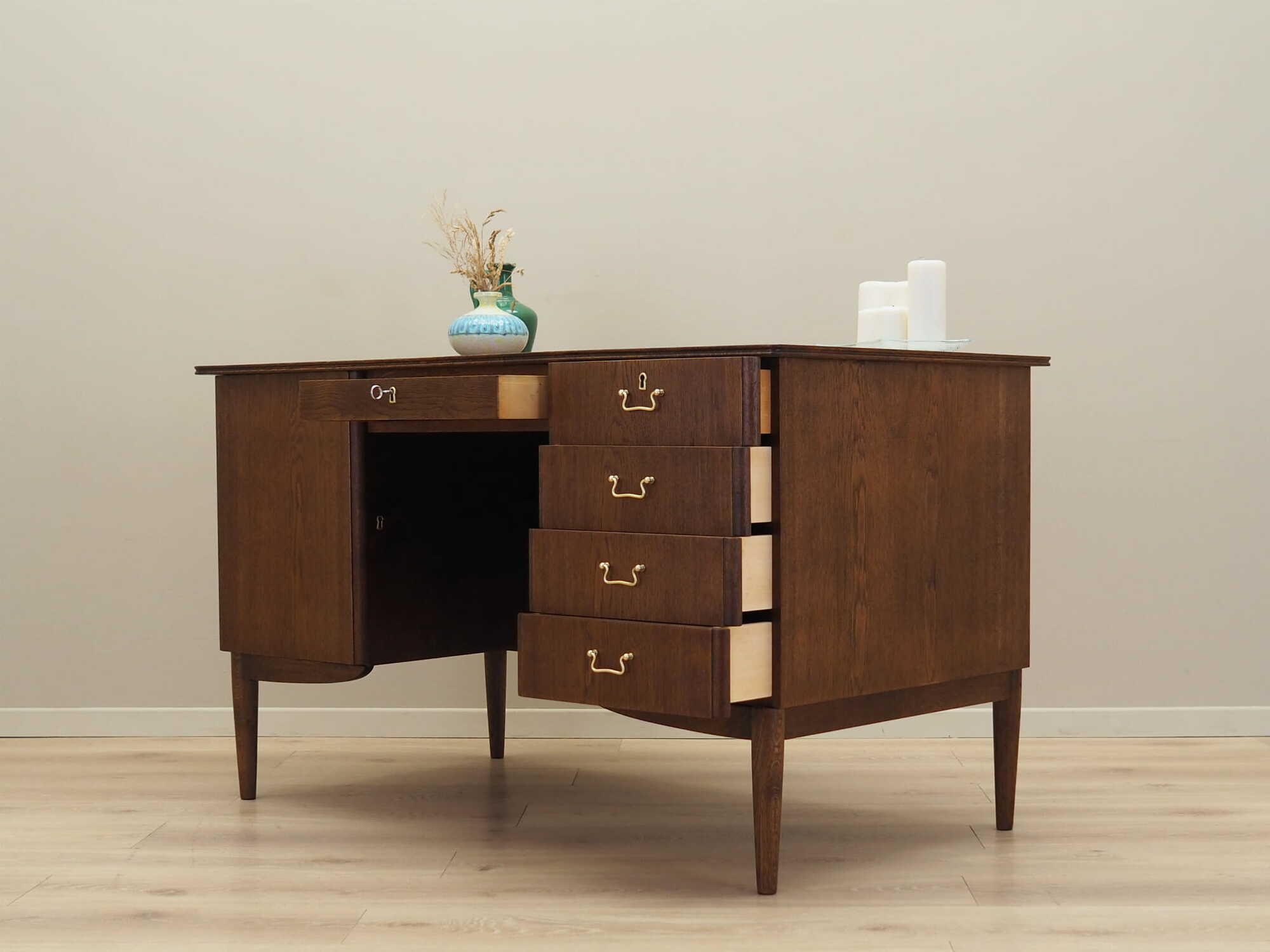 Desk Wood Brown 1970s 4