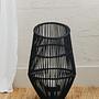 Mataram Große Schwarze Naturrattan Laterne 9