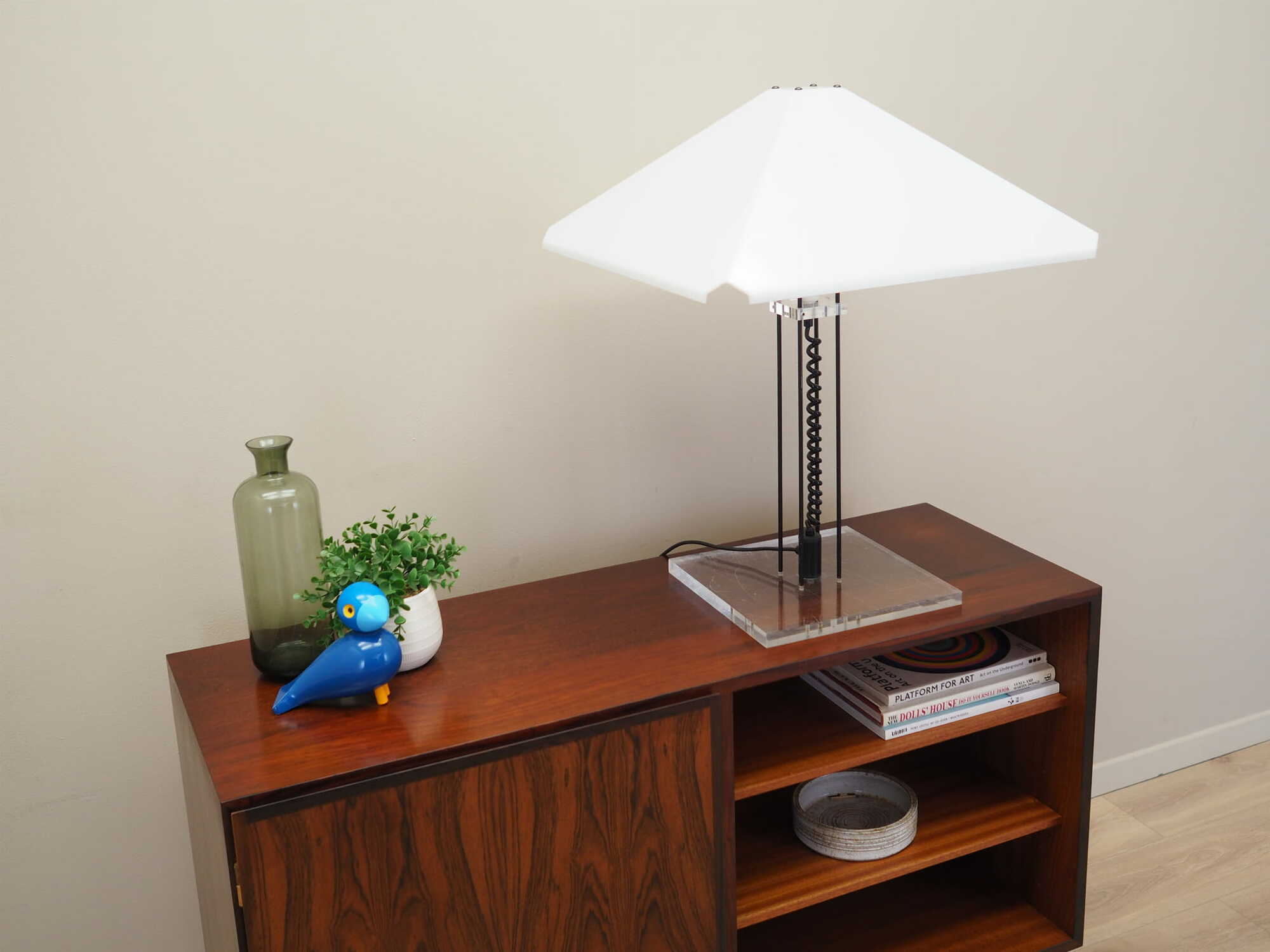 Table lamp Plastic Metal White 1970s 3