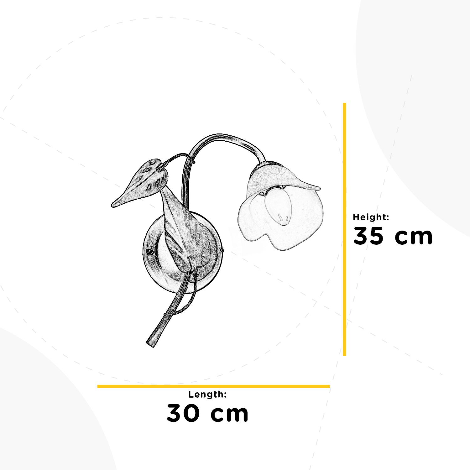 1-Light Wall Lamp Miranda Satin Glass Iron 3