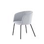 Berit Armlehnstuhl Samt Hellgrau Schwarz 2