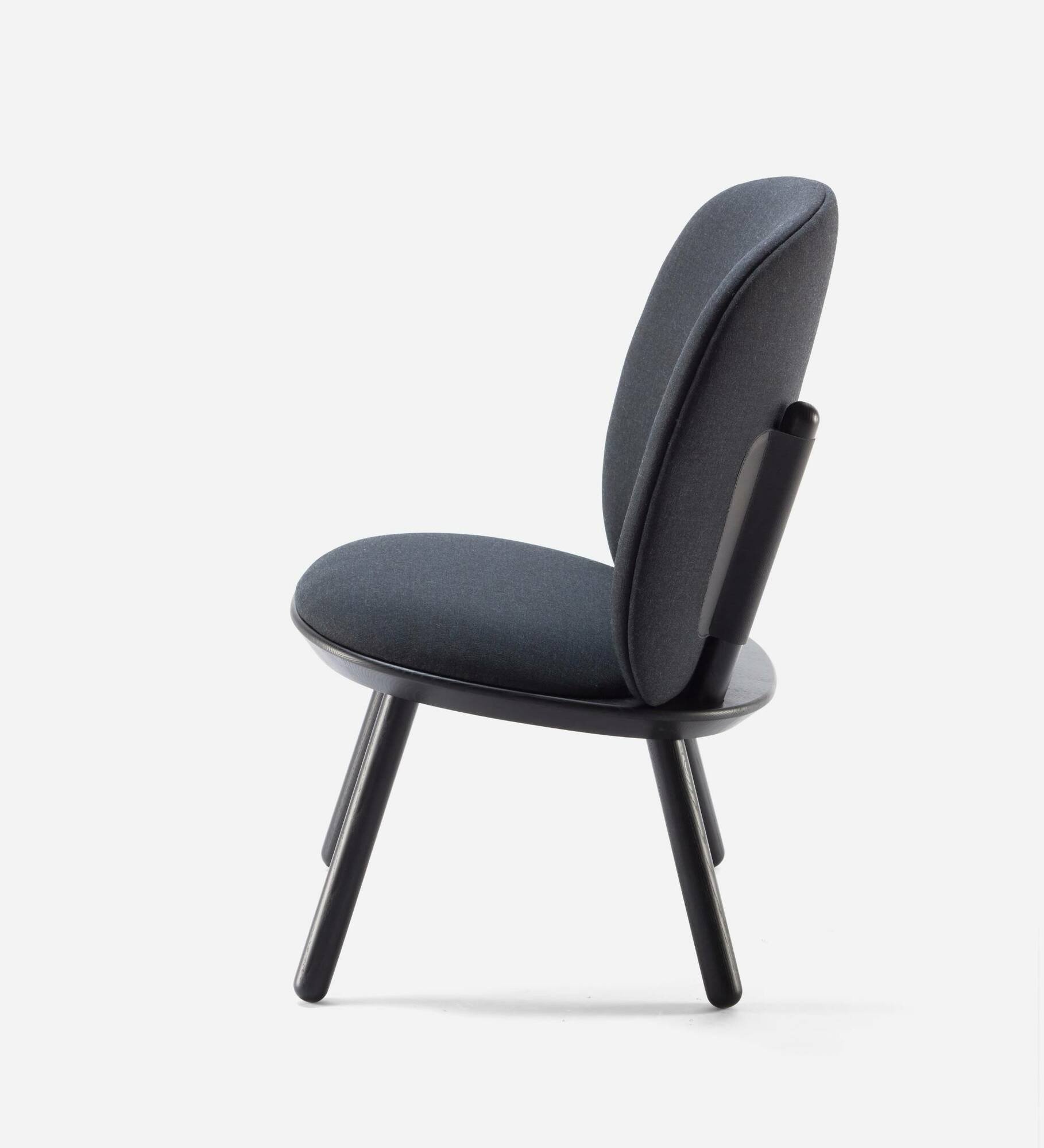 Naïve Loungestuhl Eschenholz Stoff Grau 1