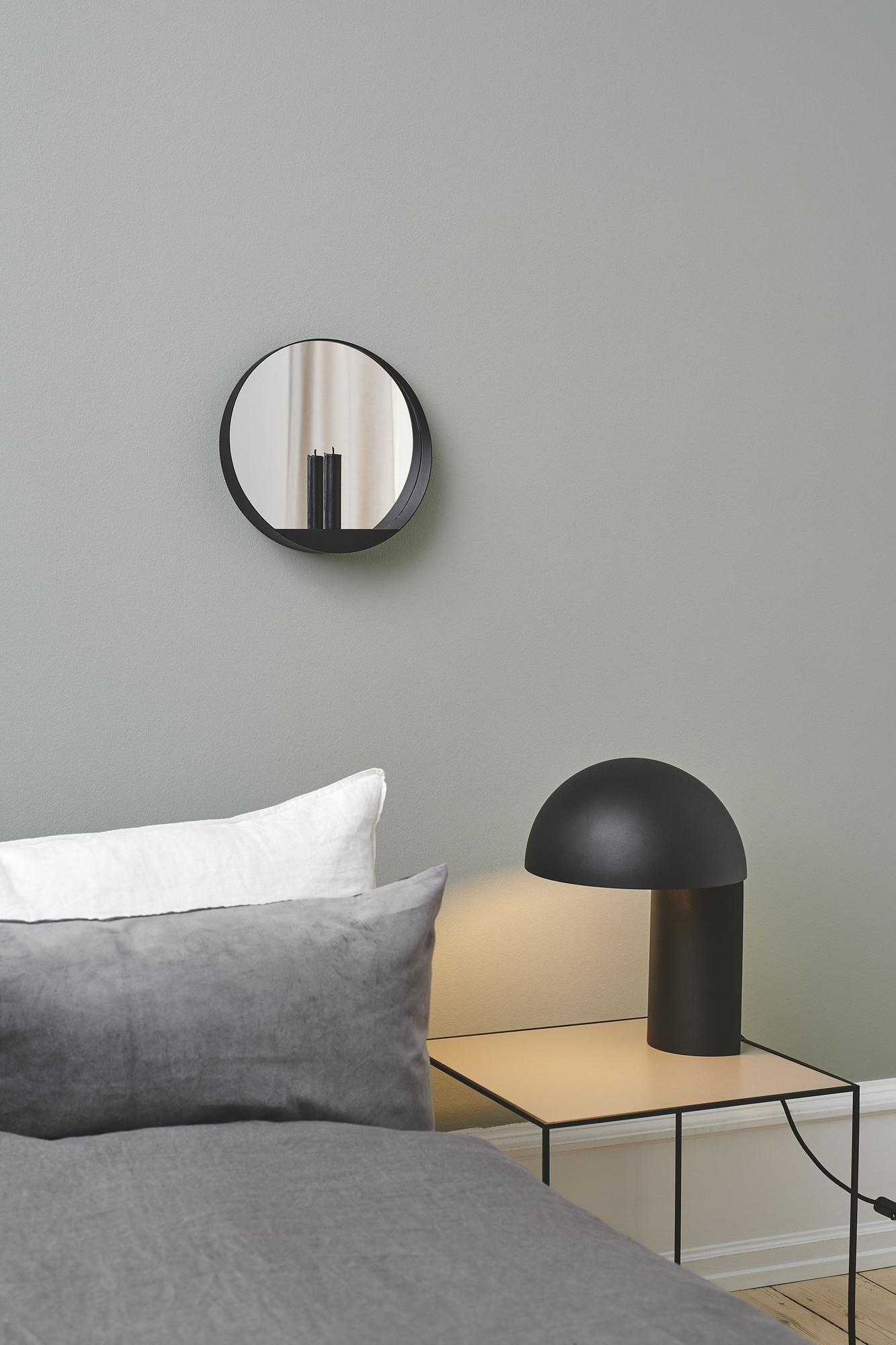 Glim Candle holder Mirror glass Steel Black 3