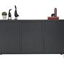 Sideboard Teakholzfurnier Schwarz 2