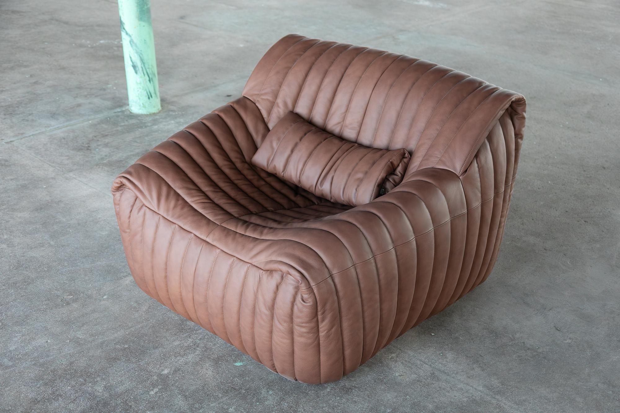 Sandra Poltrona Pelle liscia Folk Brown 2