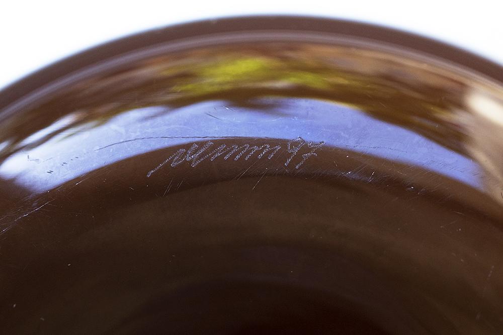 Vase Muranoglas Braun 5