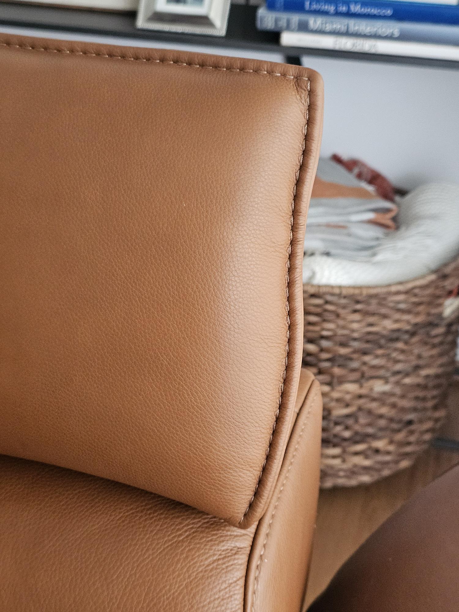 2,5-Sitzer Sofa Leder Braun 6