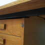 Vintage Desk Ash Wood Brown 1980s 9