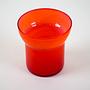 Glass Vase Red 1970s 5