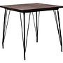District Side Table Metal Elm Wood Black 1