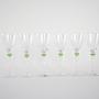 Set of Six Glasses Transparent 1970s 2