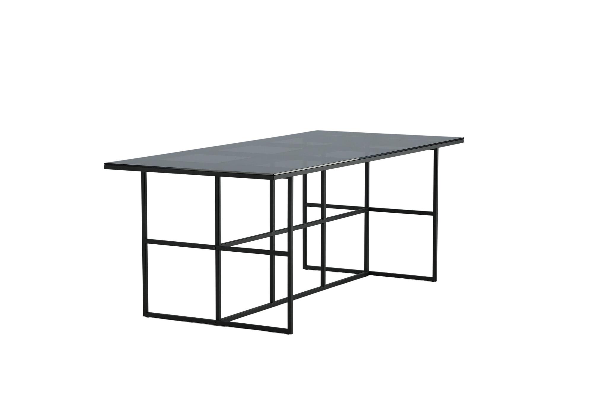 Leif Dining Table Black Smoked Glass 4