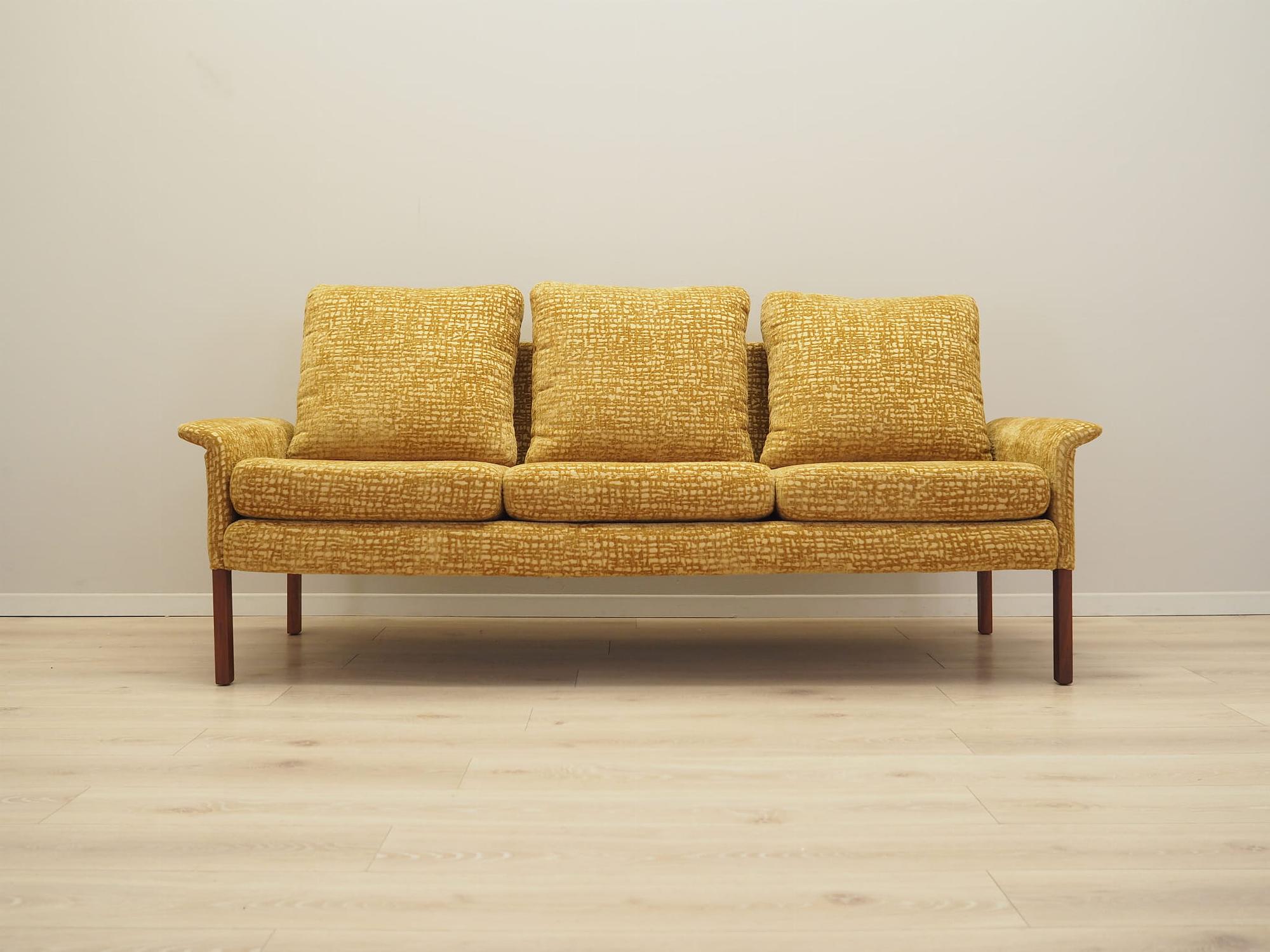 3-Sitzer Sofa Gelb 1960er Jahre 1