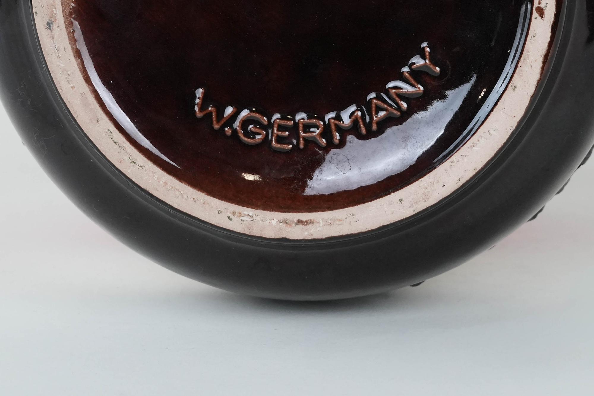 Keramikvase mit Henkel 1960er Jahre 6