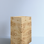 Side table burl poplar wood brown 0