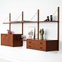 Shelving unit teak 1960s 2