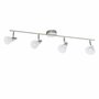 LED-Wandleuchte 4-flammig Glas Stahl Weiß 0