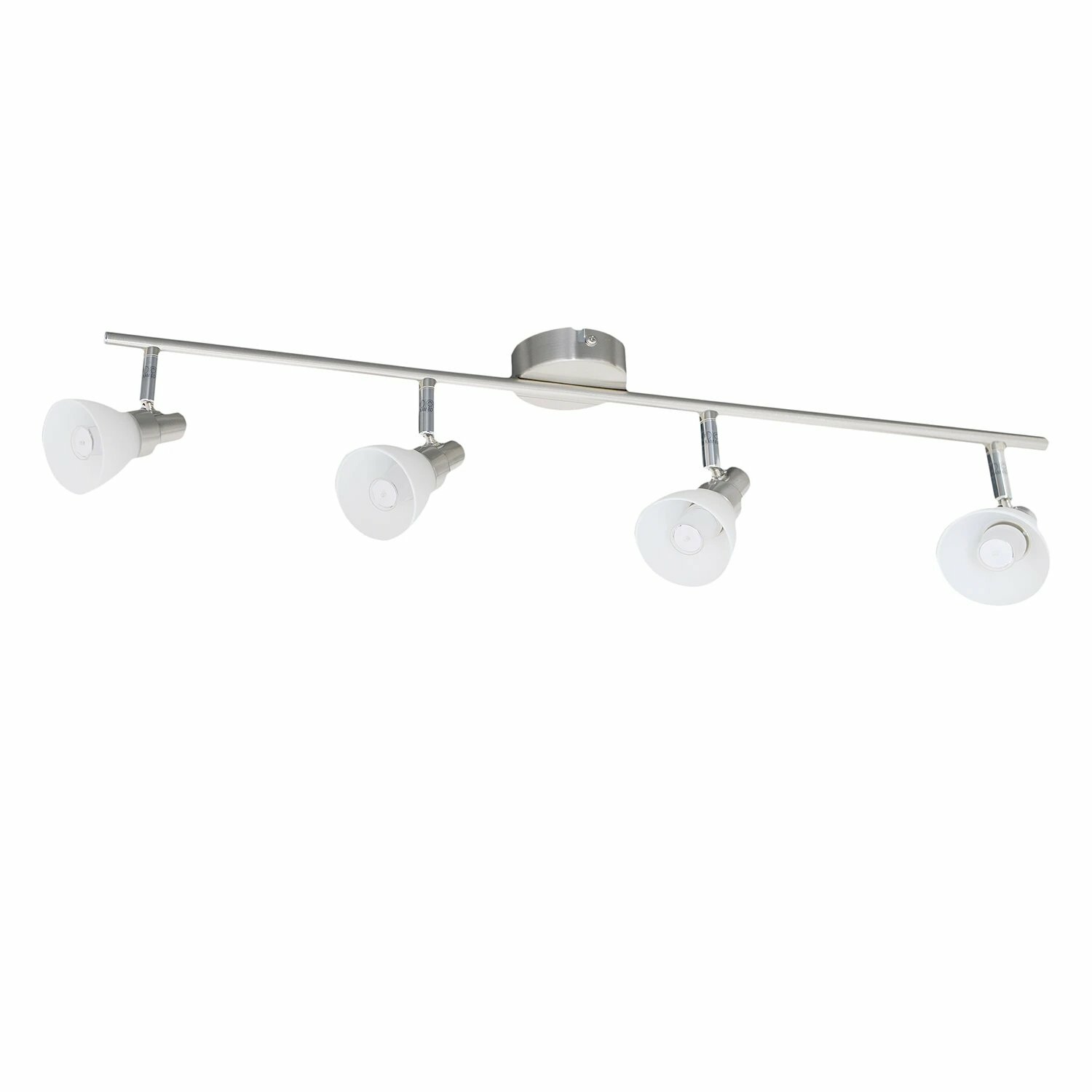 LED-Wandleuchte 4-flammig Glas Stahl Weiß 0