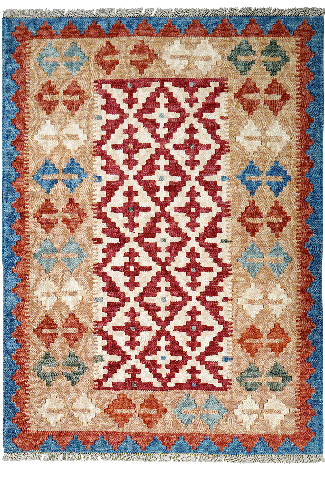 Kilim Gashgai Teppich Mehrfarbig 0