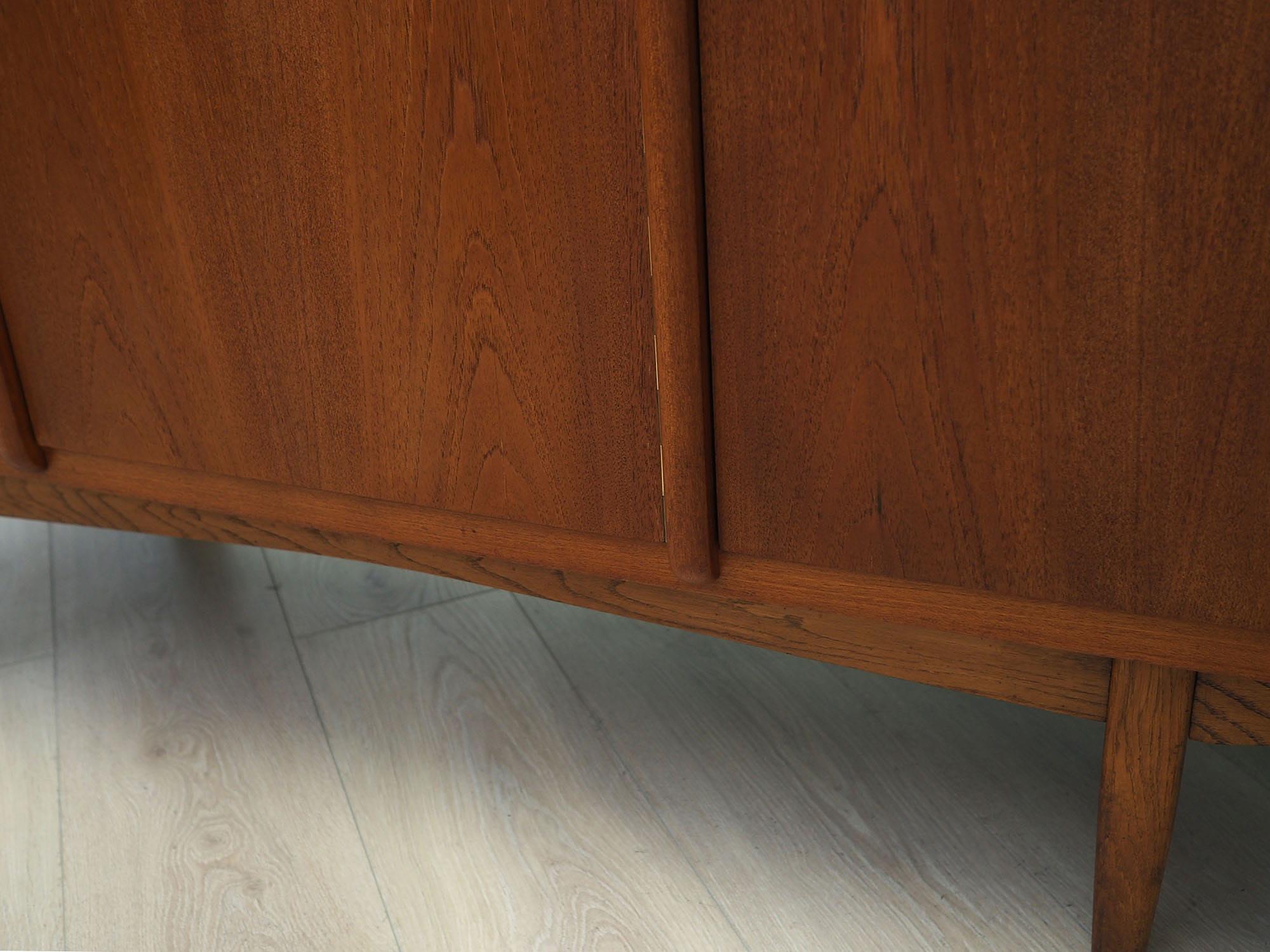 Vintage Highboard Teakholz Braun 1960er Jahre 13