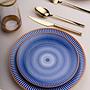 Dinner service 24-piece porcelain blue 2