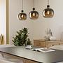 Pendant Light Oilella 3-Light Smoked Glass Brown 2