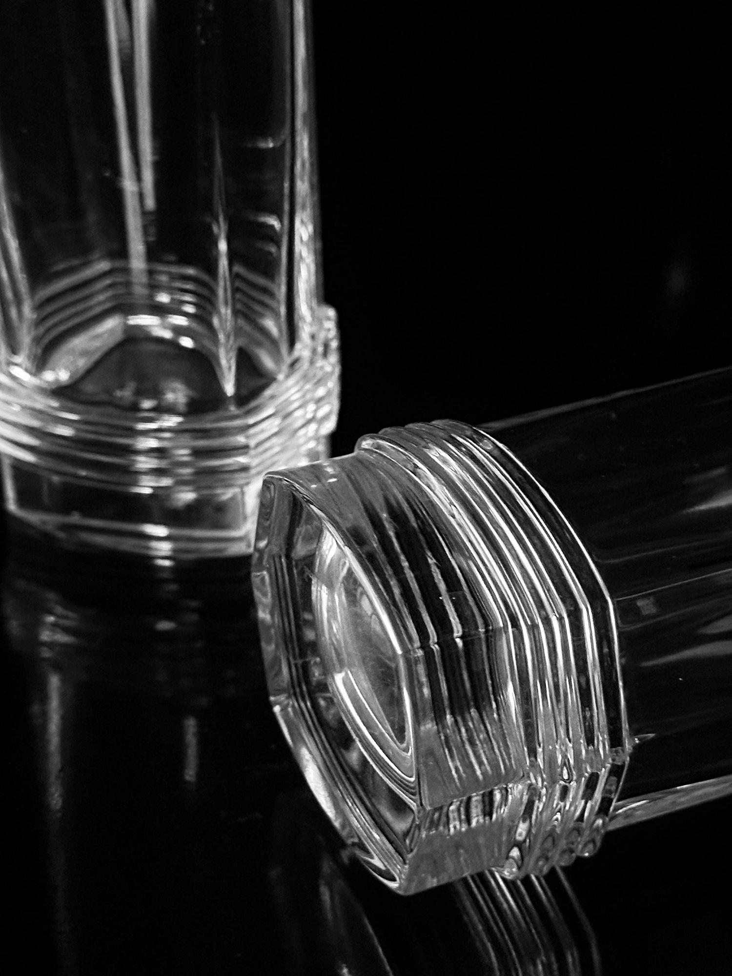 6x Vintage Highball Drinking Glasses Crystal 4