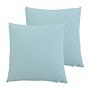 2x Milano Kissenbezug Kunstfaser Babyblau 40 x 40 cm 0