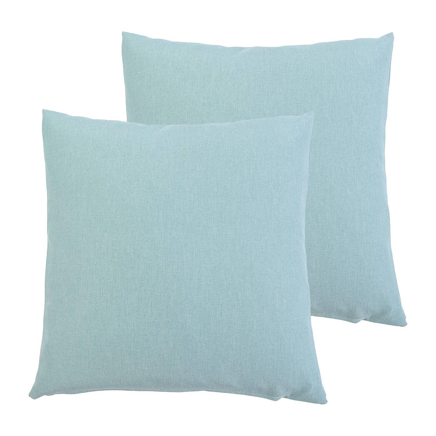 2x Milan Cushion Cover Synthetic Fibre Baby Blue 40 x 40 cm 0