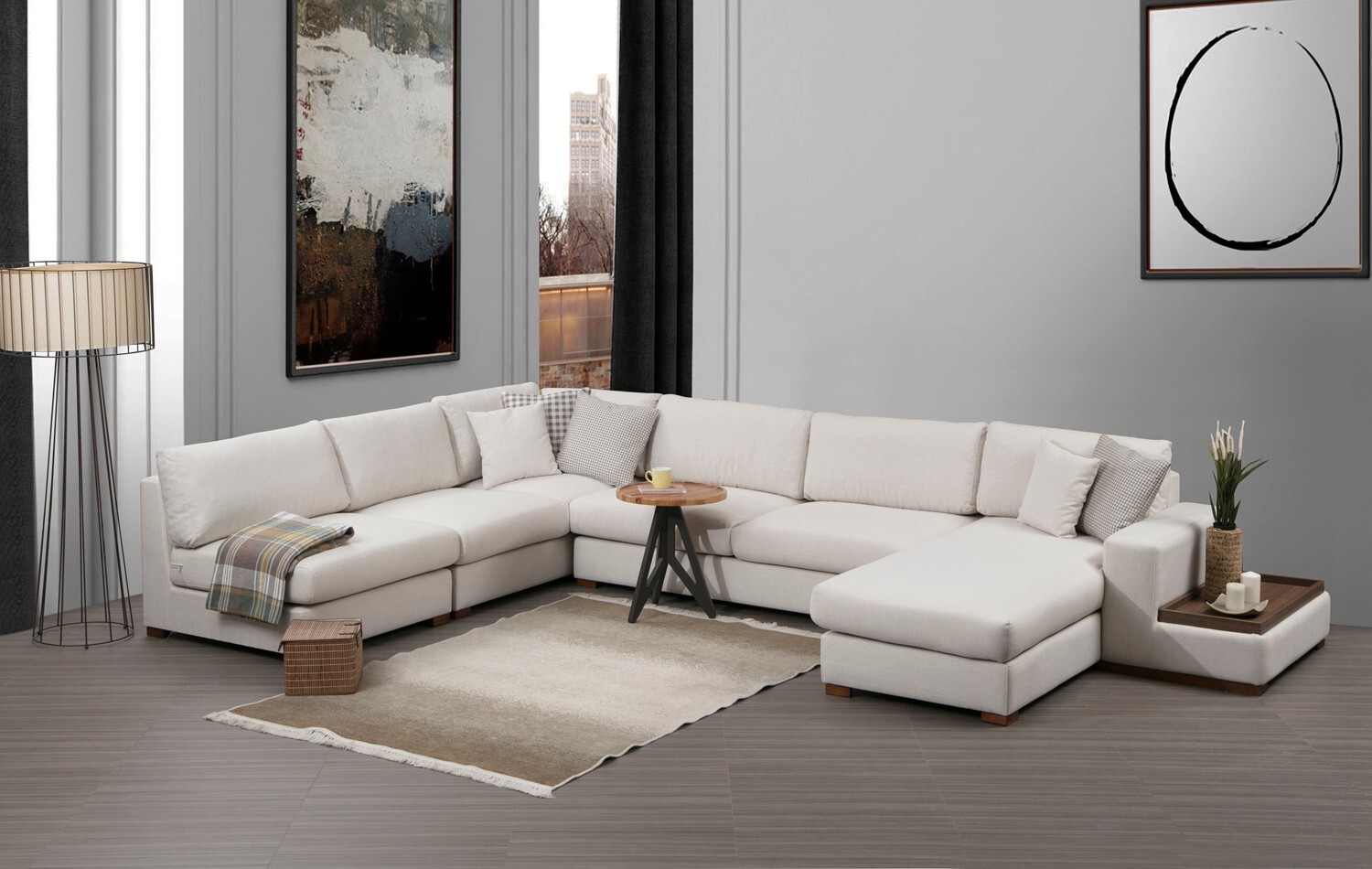 Modern corner sofa White 0