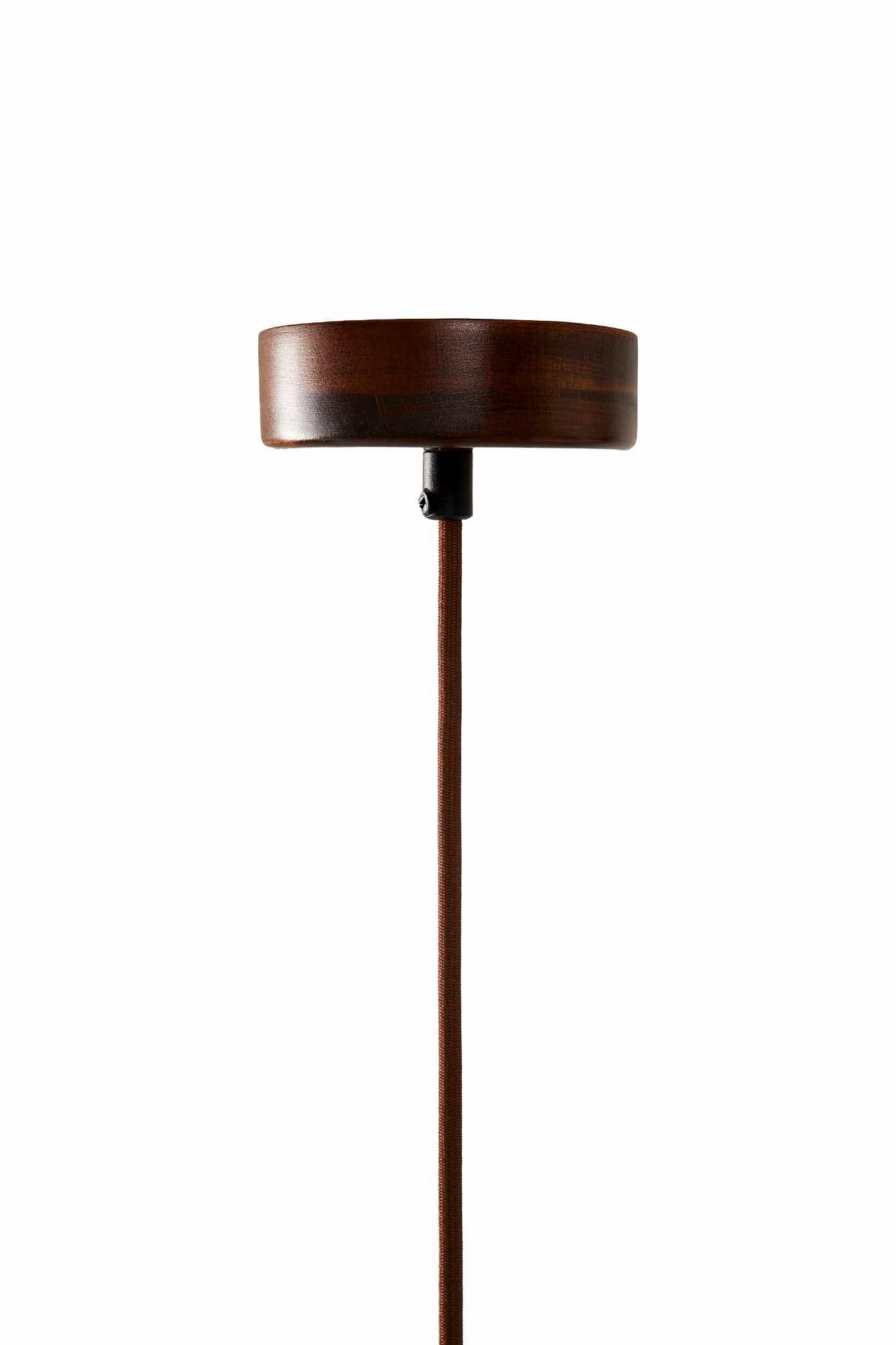 Swis Pendant Light Travertine Walnut Wood Brown 8