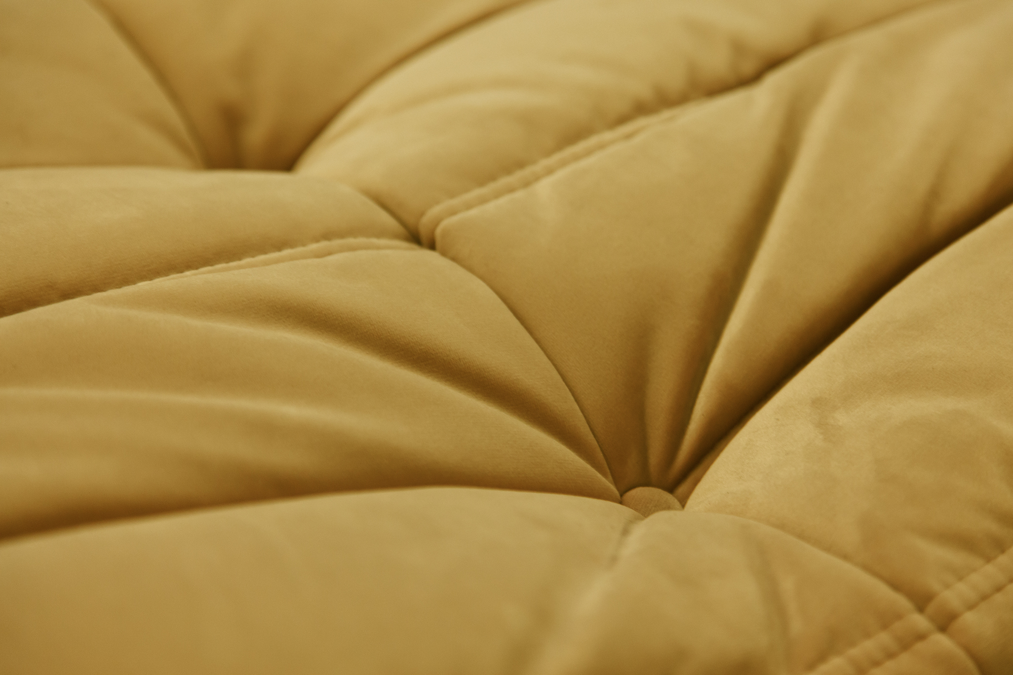 Set Lounge Togo 5 pezzi Velluto Giallo senape 7