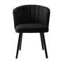 Upholstered chair woven fabric beech black 0