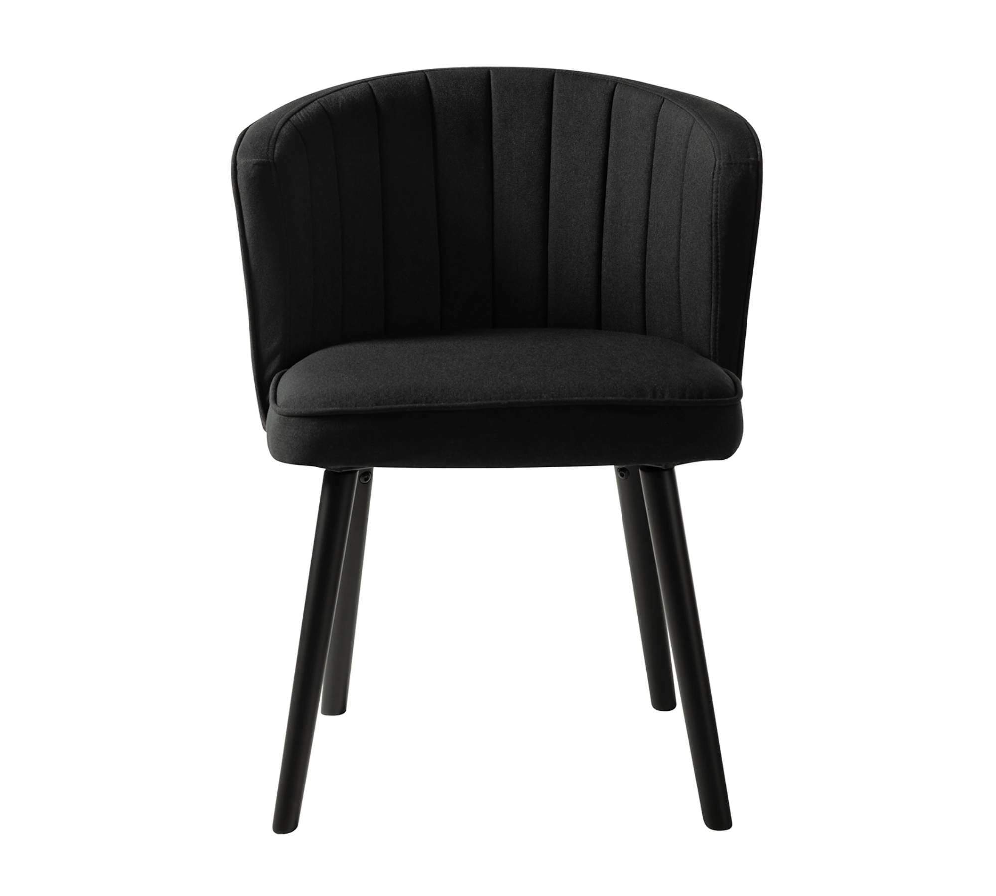 Upholstered chair woven fabric beech black 0