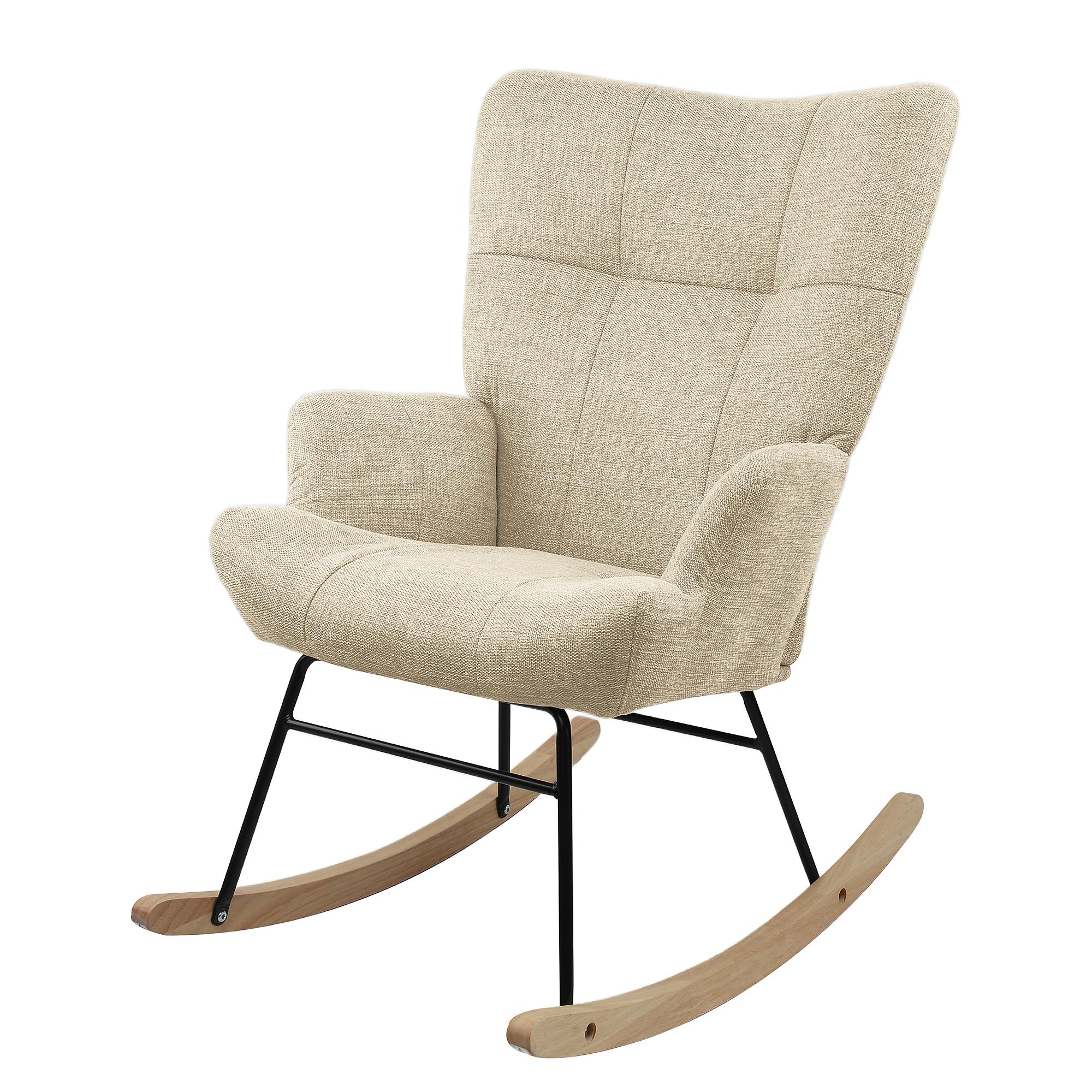 Oura Schaukelsessel Webstoff Roge Beige 0