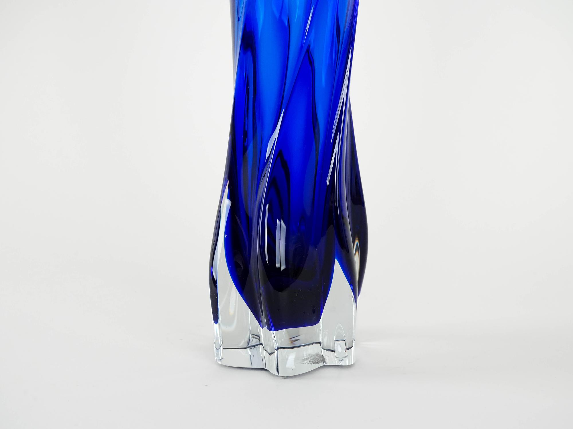 Cobalt vase blue 1970s 3