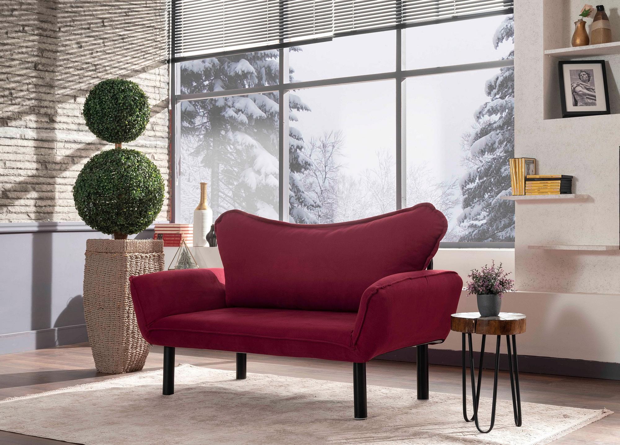 Chatto Sofa Bed 2-seater Maroon 1