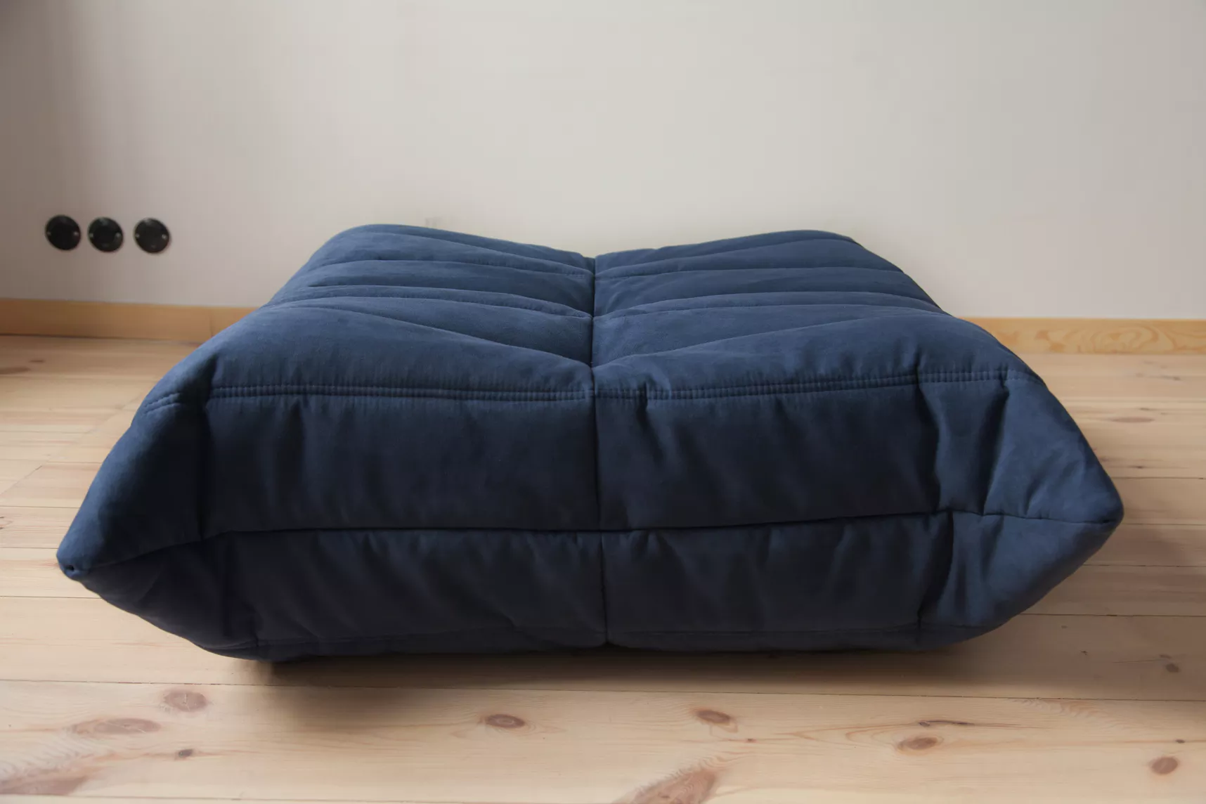 Togo Poltrona e Pouf Set Tessuto Blu Marino 7