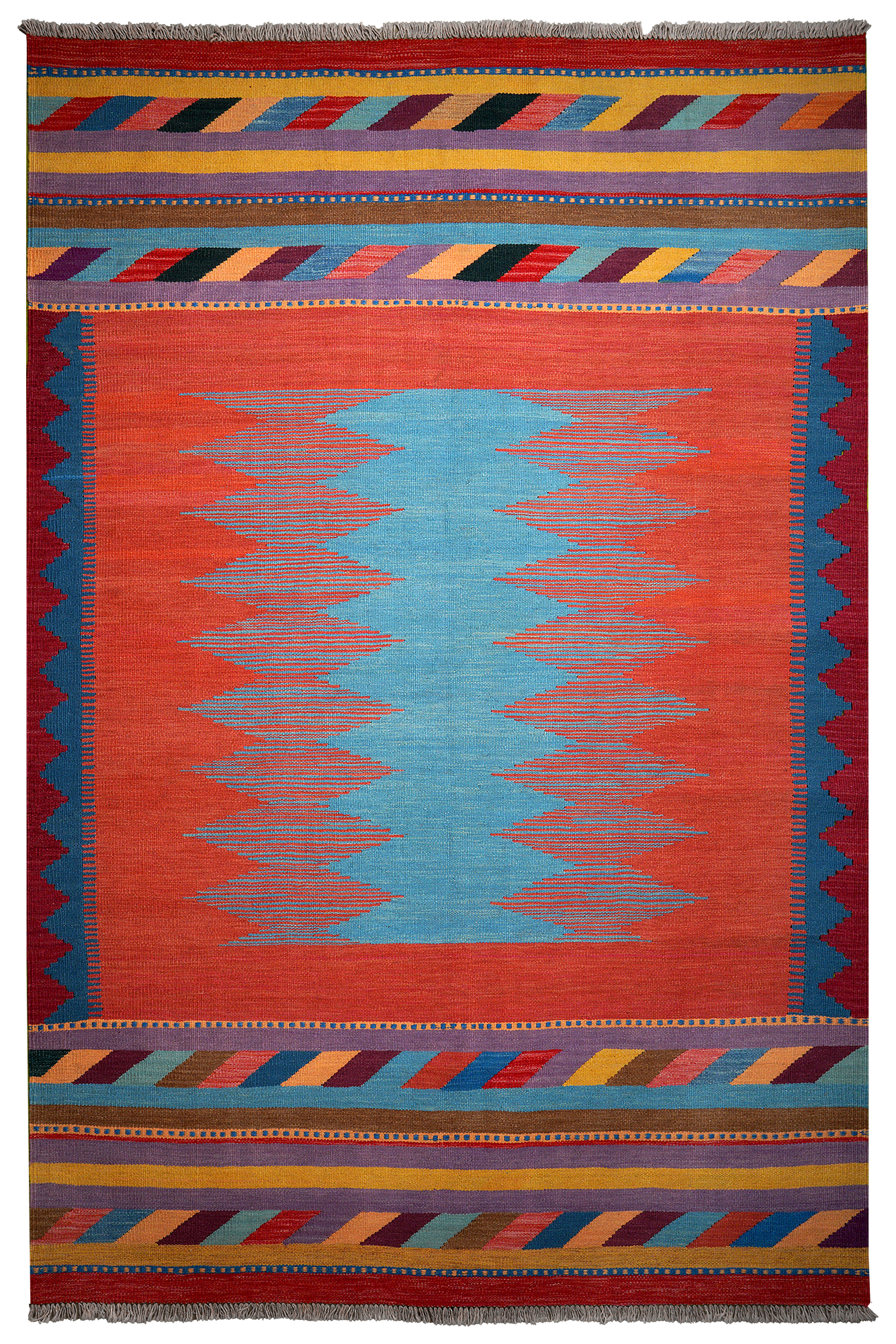 Kilim Gashgai Teppich Mehrfarbig 0