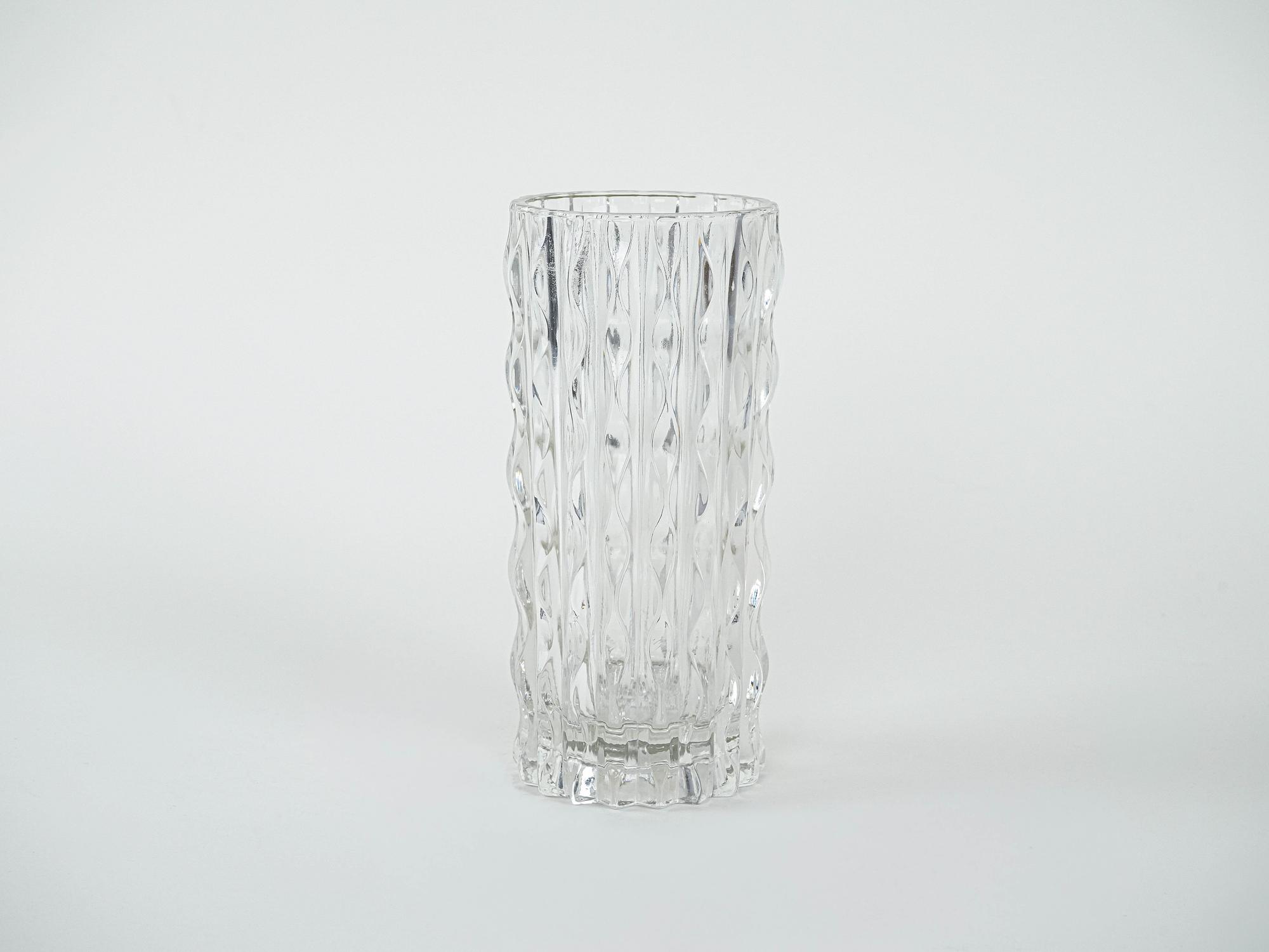 Crystal vase Transparent 1960s 3