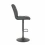 2x Bar stool Microfiber Steel Anthracite 2