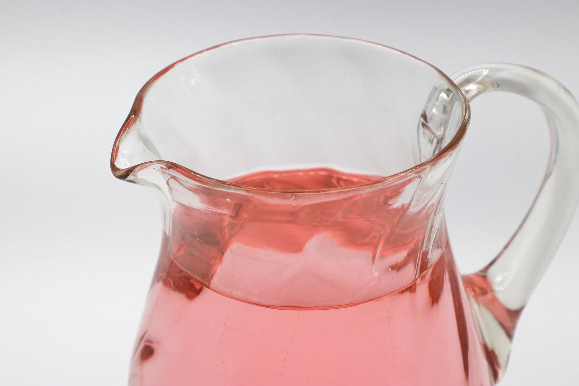 Caraffa per l'acqua in vetro Mid-Century Modernist, anni '50 7