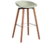 AAS32 Bar stool Walnut Pastel Green 0