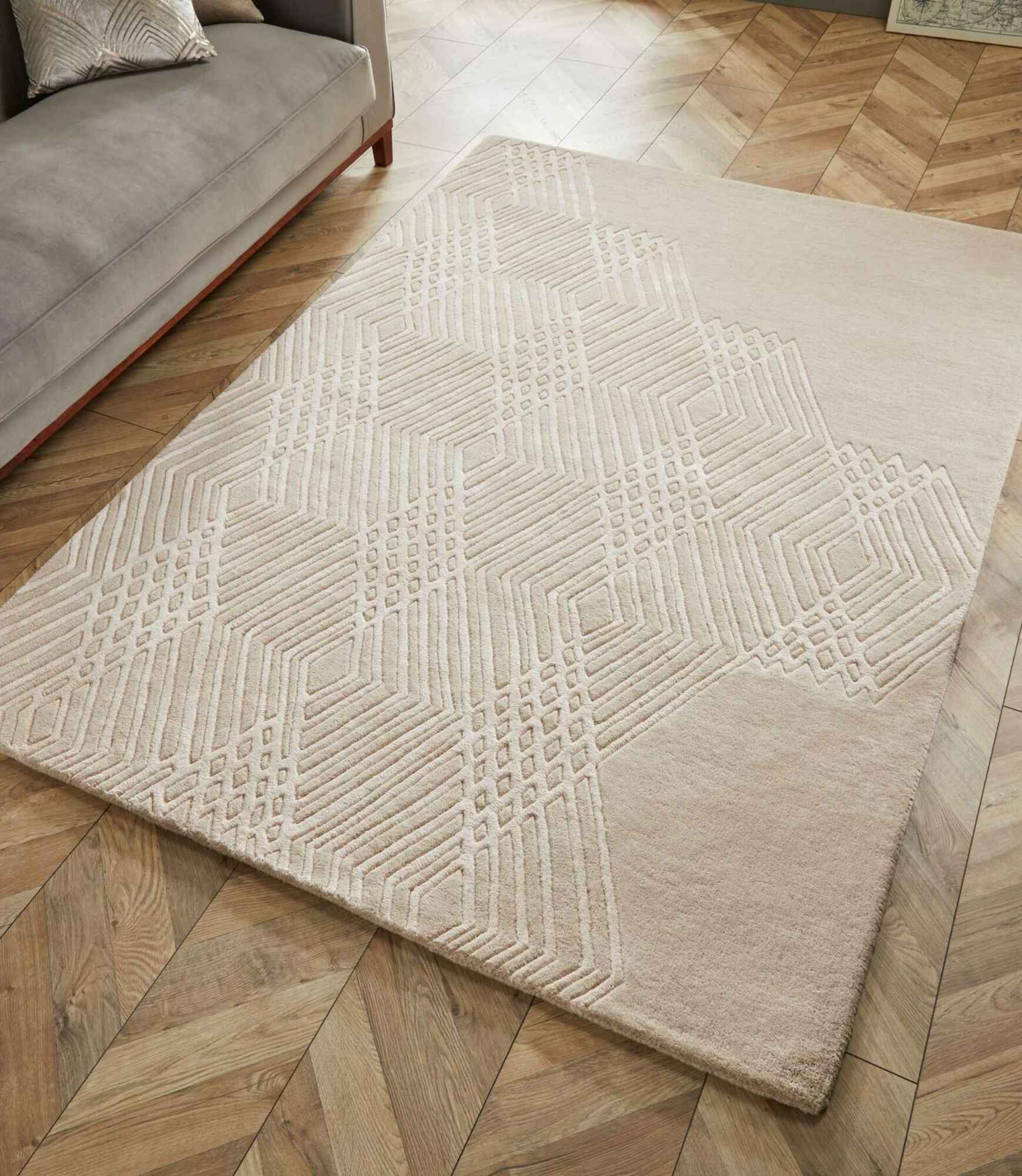 Wollmischteppich Architect Diamonds Natur 120x170 4