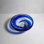 Vintage Schale Glas Blau 1950er Jahre 2